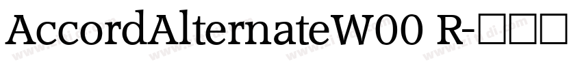 AccordAlternateW00 R字体转换